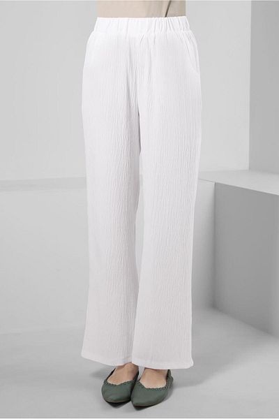 Alvina Pantaloni largi cu talie elastică 70555