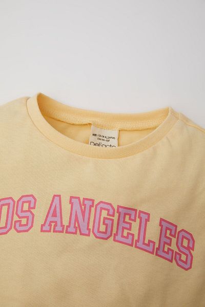 DeFacto Baby Girl - Crew Neck Printed Short Sleeve T-Shirt C0015A524Sm
