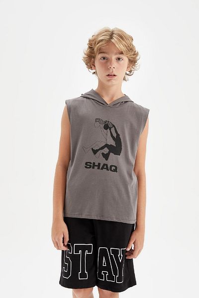 DeFacto قميص داخلي بغطاء للرأس للأولاد من Shaquille O'neal - C3286a824hs