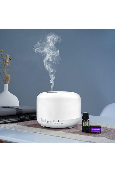 COOYA 500ML Air Humidifier,with 7 Color Lights，USB Charging ,for Home Office,White