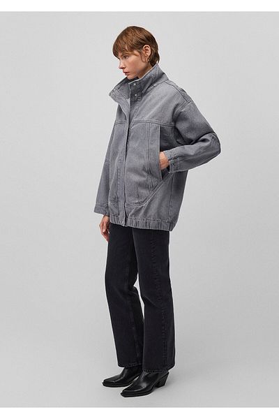 Mavi Stand Collar Gray Denim Jacket 1110521 -87974