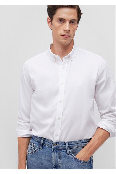 Mavi Λευκό πουκάμισο Slim Fit - 0211192 -620