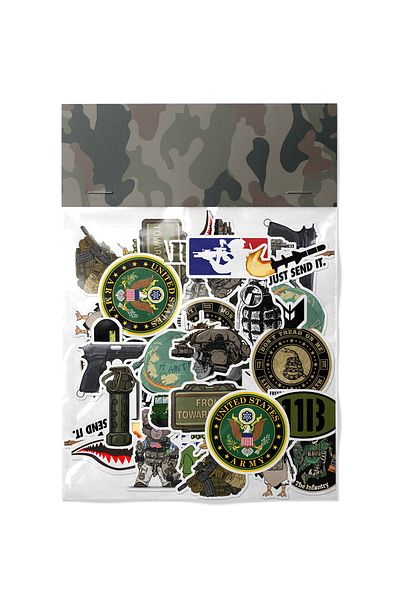 dadi ramba Military Sticker Pack - Bullet Journal - Agenda - Planner - Notebook - Laptop Sticker Decal
