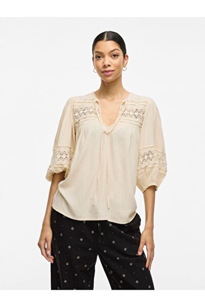 VILA Oberteil mit 3/4-Ärmeln VISILJE