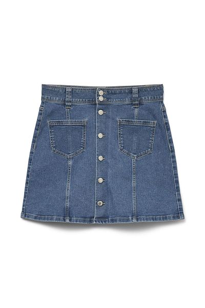 Vero Moda Jeansrock VMPETRA Hohe Taille Kurzer Rock