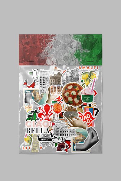 dadi ramba Italy Sticker Pack - Bullet Journal - Agenda - Planner - Notebook - Laptop Sticker Decal