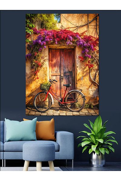 Tablomega Pânză Decorativă Retro Bicicletă - Lemn MDF