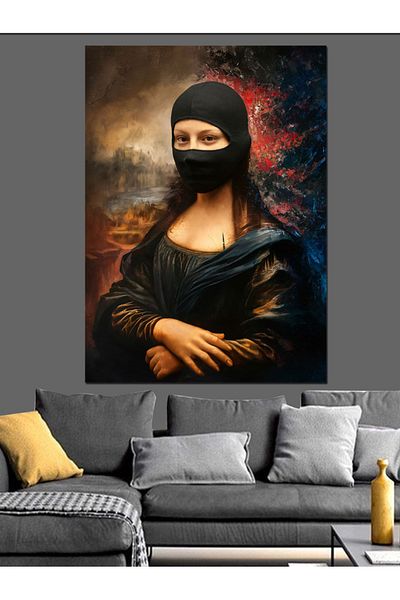 Tablomega Pânză decorativă Mona Lisa cu zăpadă - Lemn MDF