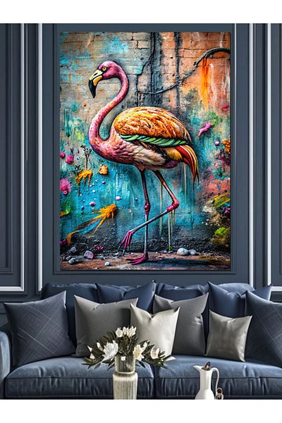 Tablomega Pânză Decorativă Flamingo - Lemn MDF