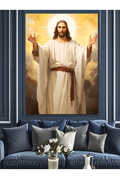 ekart Hz İsa Jesus Christ Dekoratif Kanvas - Mdf Ahşap Tablo