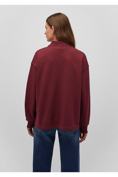 Mavi Hosszú ujjú bordó póló póló laza szabású / laza, laza szabású 1613020 -70394