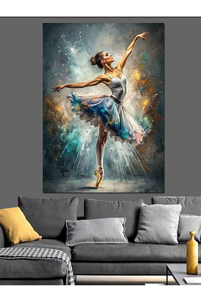 Tablomega Pânză Decorativă Femeie Balerina - Lemn MDF