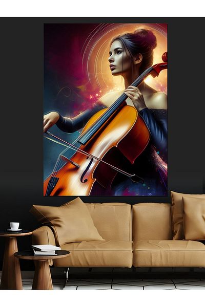 Tablomega Pânză decorativă Violent Playing Girl - Lemn MDF