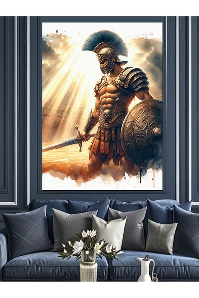 Tablomega Pânză decorativă Gladiator Acuarelă - Lemn MDF