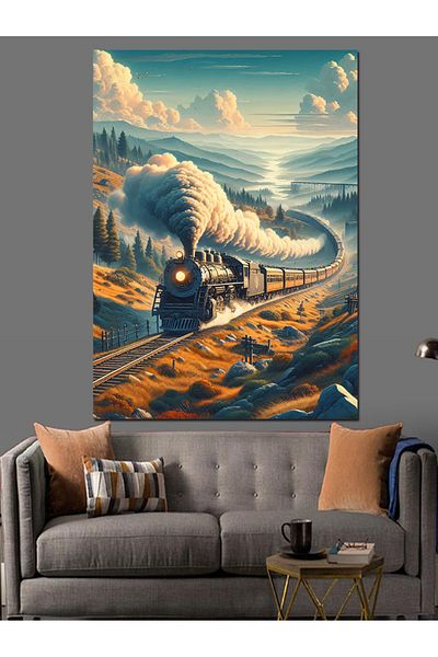 Tablomega Pânză decorativă Old Train - Lemn MDF