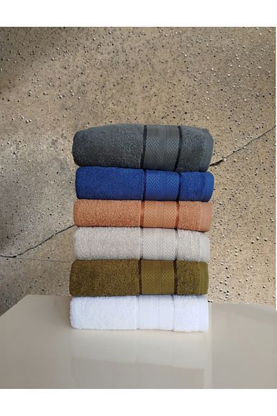 begenal home 100% Cotton 6 Pieces 50X90 cm Hand Face Towels