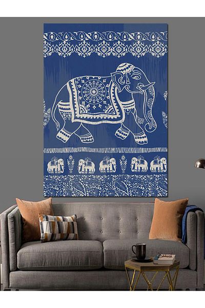 Tablomega Elefant în India Pânză Decorativă - Lemn MDF
