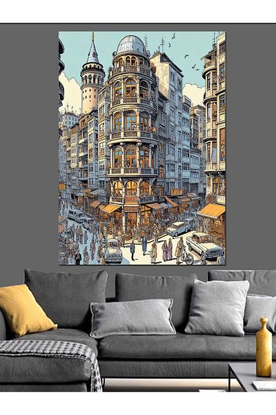 Tablomega O Pictură Decorativă din Istanbul - Lemn MDF