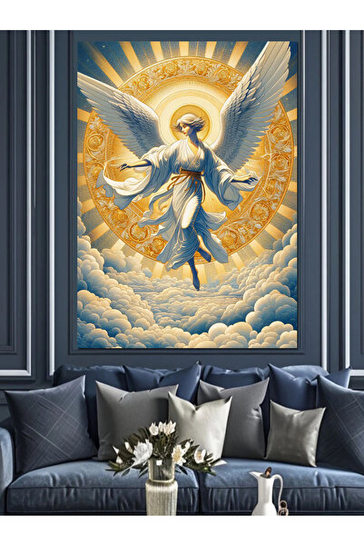 KanvasSepeti Pânză decorativă Melek pentru femei - Pictură în ulei, texturată...