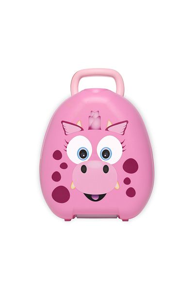 My Carry Potty Olită portabilă cu capac și mâner, Dragon roz