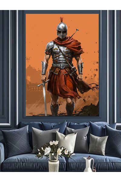 Tablomega Pânză Decorativă Gladiator Războinic - Lemn MDF
