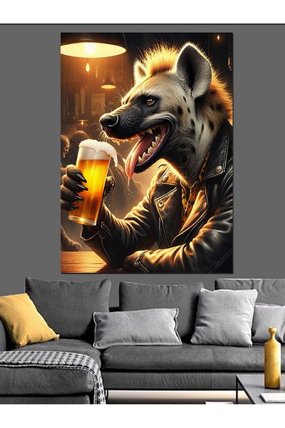 Tablomega Racoon Băutură Pânză Decorativă - Lemn MDF