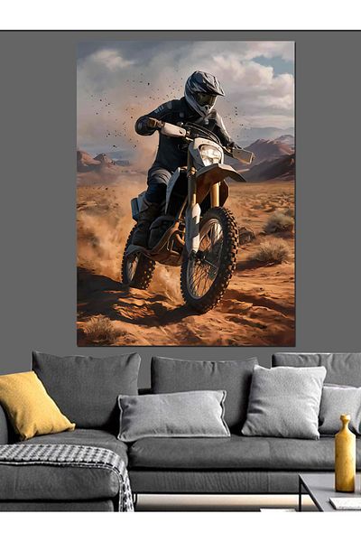 Tablomega Pânză decorativă Crossed Biker - Lemn MDF