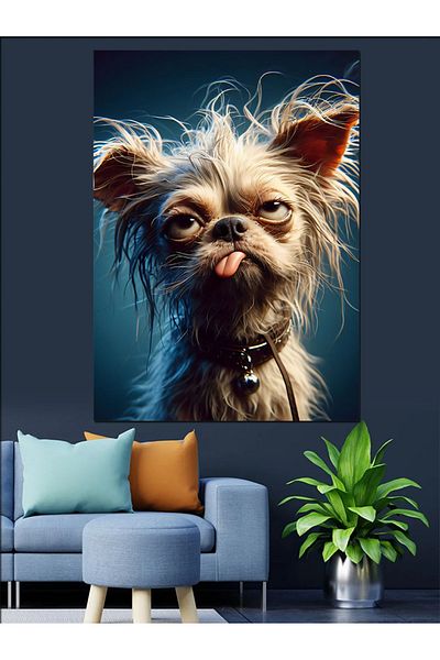 Tablomega Pânză decorativă Dil Out Dog - Lemn MDF