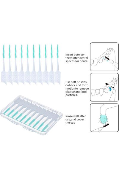 COOYA 80PCS Tooth Floss Picks, Dental Picks for Teeth Cleaning and Gum Health, with Convenient Carry Case