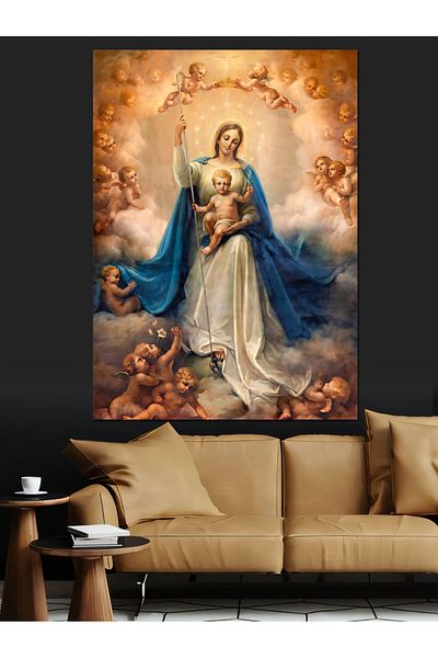 Tablomega Pânză Decorativă Fecioara Maria Veysa - Lemn MDF