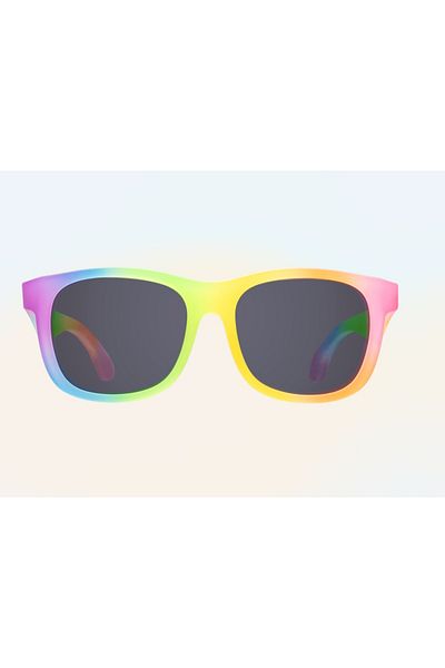Babiators Ochelari de soare pentru copii, ultraflexibili, curcubeu, lentile fumurii, 0-2 ani