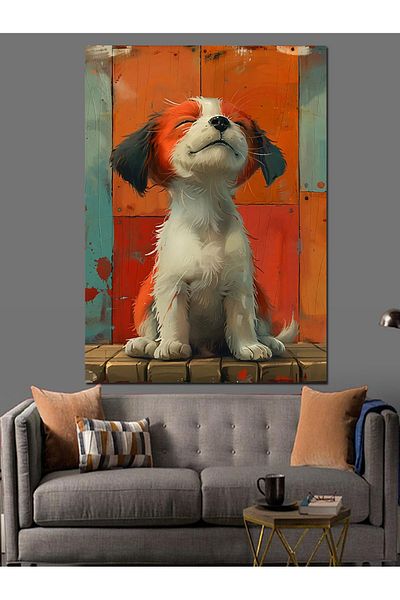Tablomega Cute Puppy Dog Διακοσμητικός Καμβάς - Ξύλινος Πίνακας MDF