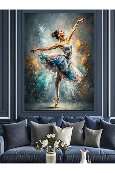 Tablomega Pânză Decorativă Femeie Balerina - Lemn MDF