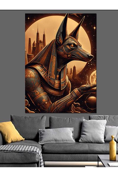 Tablomega Pânză Decorativă Anubis - Lemn MDF