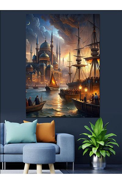 Tablomega Pânză decorativă Marinei Otomane - Lemn MDF