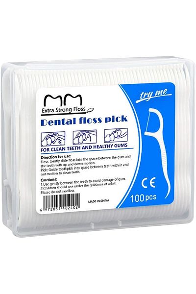 COOYA Disposable Dental Floss Tooth Cleaner, 100 Pieces/Box Floss Dental Cleaner Essential for Home Travel