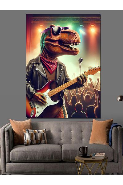 Tablomega Pânză decorativă Rockstar Dinozaur - Lemn MDF