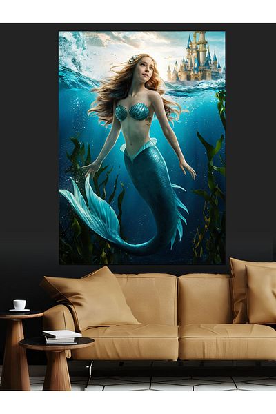 Tablomega Pânză decorativă Blue Mermaid - Lemn MDF