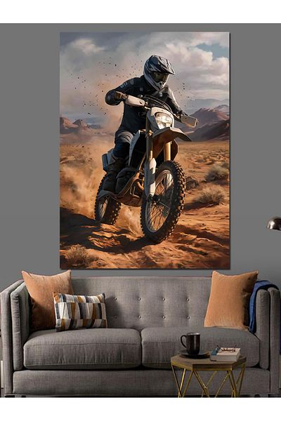 Tablomega Pânză decorativă Crossed Biker - Lemn MDF