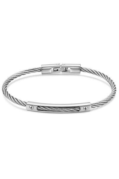 Choice 54-62mm Silver VQYSKO Stainless Steel Thin Wire Twist Bracelet Masculi...