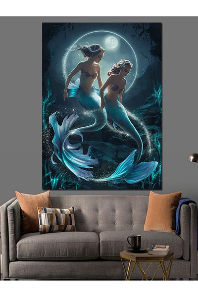 Tablomega Pânză decorativă Mermaids - Lemn MDF