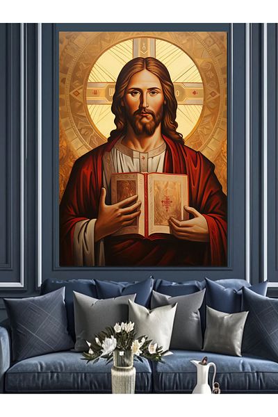 Tablomega Hz Jesus Διακοσμητικός Καμβάς - Ξύλινος Πίνακας MDF