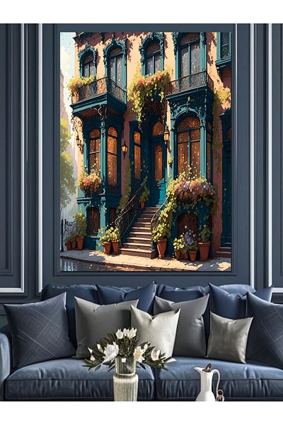 Tablomega Pânză decorativă pentru casă veche - Lemn MDF