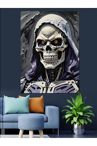 Tablomega Pânză Decorativă Skeletor - Lemn MDF