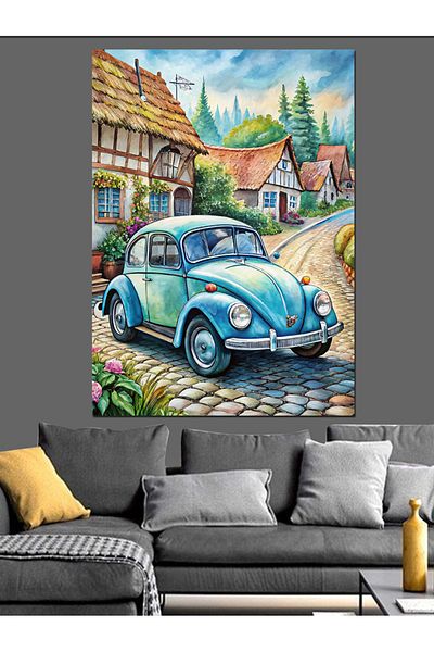 Tablomega Pânză decorativă Blue Vosvos - Lemn MDF