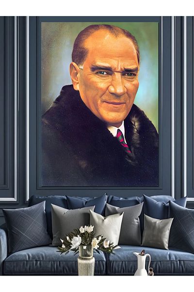 Tablomega Pânză decorativă Mustafa Kemal Atatürk - Lemn MDF
