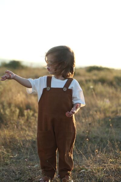 Pure Lille Felix Children's Jumpsuit Salopet - Şile Diaper - 1-5 Years