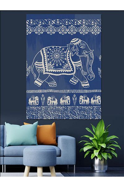 Tablomega Elefant în India Pânză Decorativă - Lemn MDF