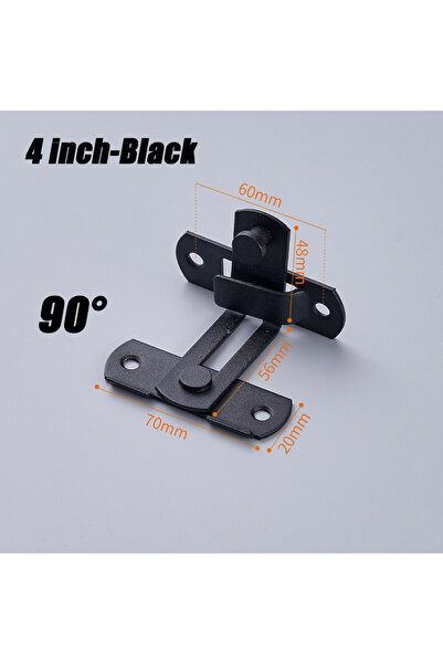 Choice 3 قطع 4 بوصة - مزلاج باب الحظيرة المنزلق الأسود 90 مزلاج باب منزلق بزا...