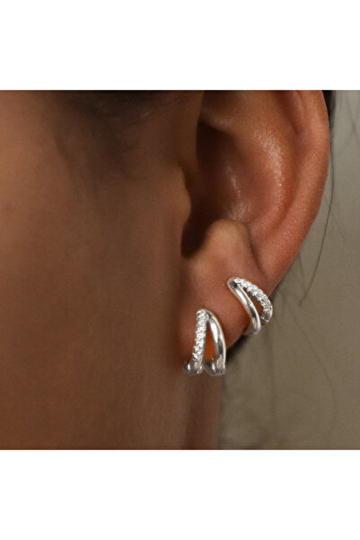 Choice CS5934302JCD أقراط دائرية صغيرة رقيقة من النحاس المطلي بالذهب مرصعة بأ...